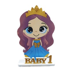 Sagoma Principessa in Polistirolo 80 cm con Nome 3D Personalizzato – Decorazione Compleanno Bambina Tema Corona