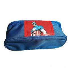 ASTUCCIO OVALE MARVEL CAPITAN AMERICA ORGANIZZATO TOMBOLINO PORTACOLORI BEAUTY CM. 24x12x6,5