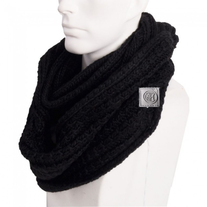 Sciarpa Anello FC Inter Ufficiale – Abbigliamento Ufficiale Inter Uomo Donna, 100% Acrilico, 80x28 cm
