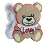 SCATOLA POLISTIROLO SAGOMATA ORSETTO LOVE IDEA REGALO SAN VALENTINO