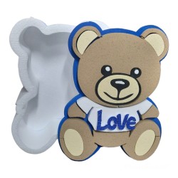 SCATOLA POLISTIROLO SAGOMATA ORSETTO LOVE IDEA REGALO SAN VALENTINO