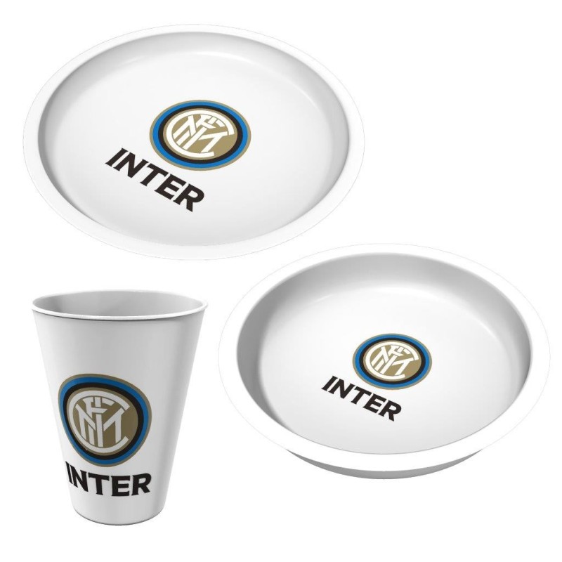 Set Pappa 3 Pezzi F.C. Inter – Piatti e Bicchiere BPA Free – Prodotto Ufficiale