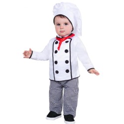 “Costume da Cuoco per Bambini 1-3 Anni | Outfit Chef Italiano Completo con Cappello, Giacca e Pantaloni”