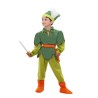 Costume Peter Pan per Bambino Abito Travestimento Carnevale Taglie 3-5 Anni