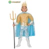 VESTITO COSTUME RE TRITONE MSCHERA di CARNEVALE BAMBINO