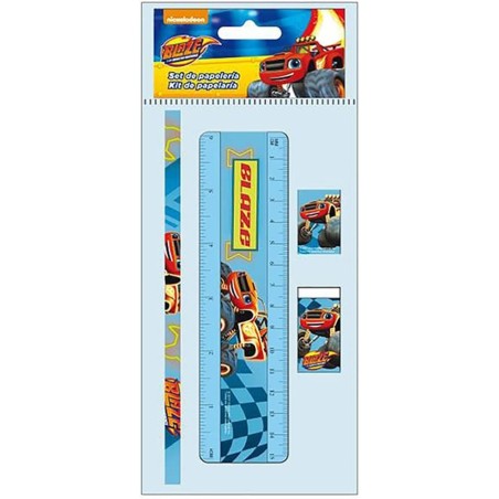 Blister da 5 pezzi Blaze Disney | Matita, Notes, Gomma, Righello, Temperino | Scuole & Tempo Libero