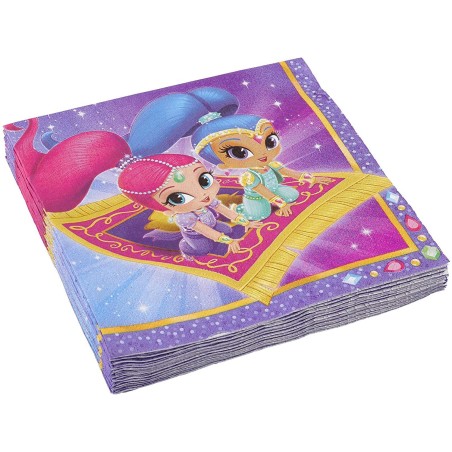 Shimmer Shine tovaglioli carta 20 pz compleanno bimbi coordinato tavola festa tema Bambini