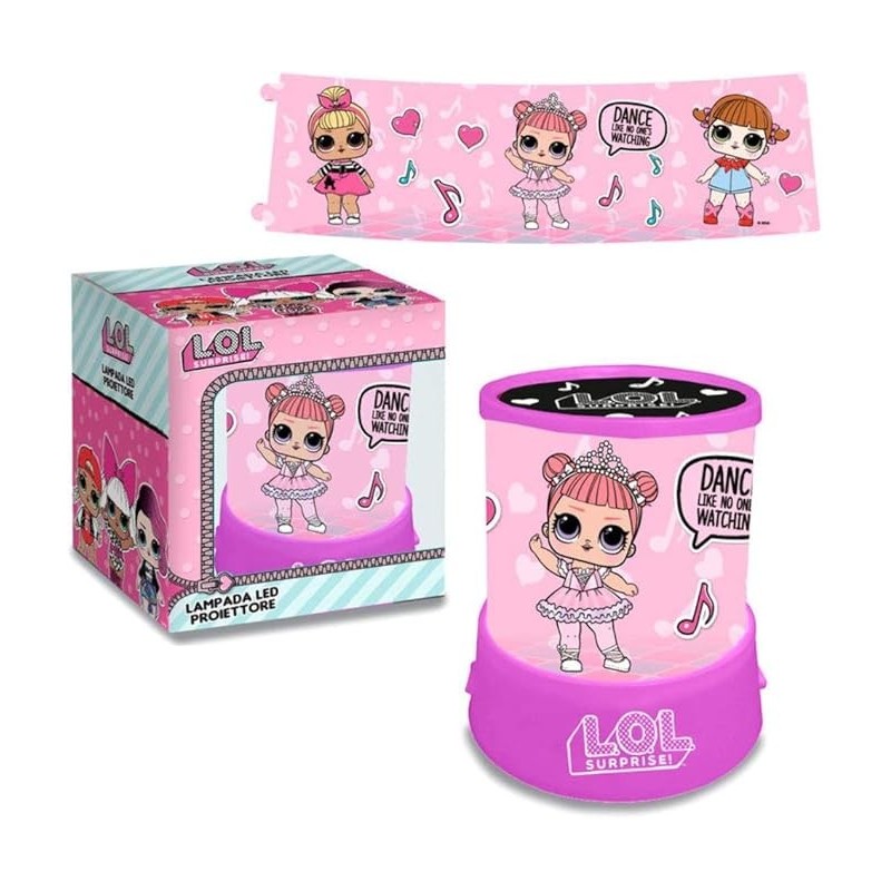 Lampada Proiettore LOL Surprise per Bambina – Luce Notturna con Effetti Sul Soffitto