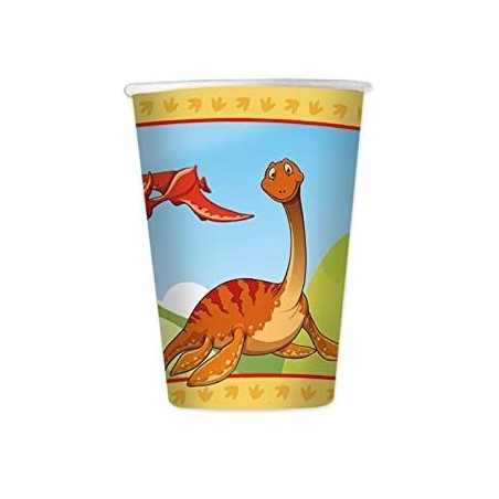 confezione bicchieri Dinosauri Jurassic 200 ml 8 pezzi