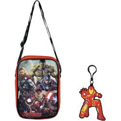 Set Regalo Avengers Iron Men Borsa Tracolla Passeggio+ Portachiavi confezione regalo Bambino
