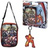 Set Regalo Avengers Iron Men Borsa Tracolla Passeggio+ Portachiavi confezione regalo Bambino