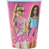Bicchiere Barbie in Plastica 260 ml – Tazza Bambina per Scuola, Casa, Tempo Libero – Leggera e Sicura, Colori Vivaci