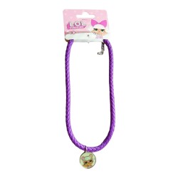 Lol Surprise collana fashion per Bambina Cordino in similpelle intrecciato ciondolo in metallo smaltato