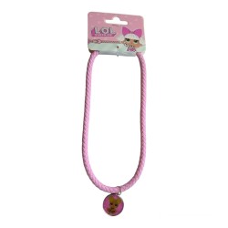 Lol Surprise collana fashion per Bambina Cordino in similpelle intrecciato ciondolo in metallo smaltato
