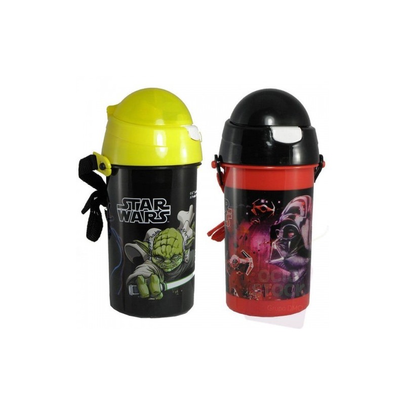 Borraccia Pop-Up Star Wars Disney in Plastica con Tracolla -450ml