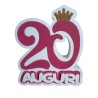 Numeri Sagomati in Polistirolo Colorati per Compleanni e Anniversari - "20 con Coroncina"