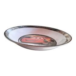 Piatto fondo plastica Disney Cars Setta Mc Queen CM. 22 scuola e casa Bambino