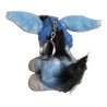 Portachiave Mascotte Peluche asinello cm 10 colore azzurro con bandana Napoli