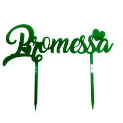 Cake Topper per Promessa in plexiglass specchiato - Silhouette Promessa Decorazione Torta
