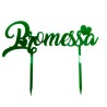 Cake Topper per Promessa in plexiglass specchiato - Silhouette Promessa Decorazione Torta