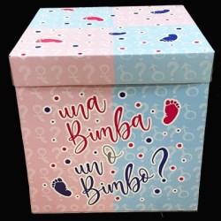 Box Sorpresa Baby Shower Gigante – La Scatola Magica che Esplode di Emozioni | Decorazione Unica per Bimbo o Bimba 65x50x50 cm