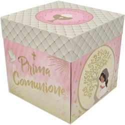 Scatola Regalo a Sorpresa: Box Surprise Comunione Rosa – 20x20cm