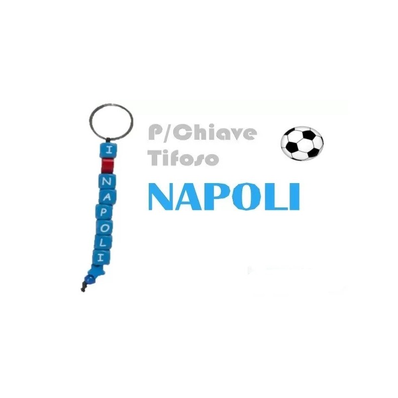PORTACHIAVE LEGNO I LOVE NAPOLI 13 CM FESTA GADGET COMPLEANNO PARTY BAMBINI