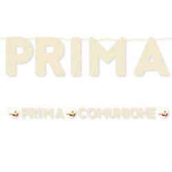 Festone Kit Maxi Scritta Prima Comunione Striscione Decorazioni Addobbi Festa 6MT.