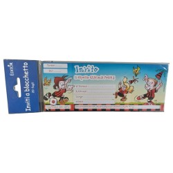Biglietti Invito Compleanno per Bambini – Set 20 Pezzi, Design Rosso e Nero, 22,5x7,6 cm