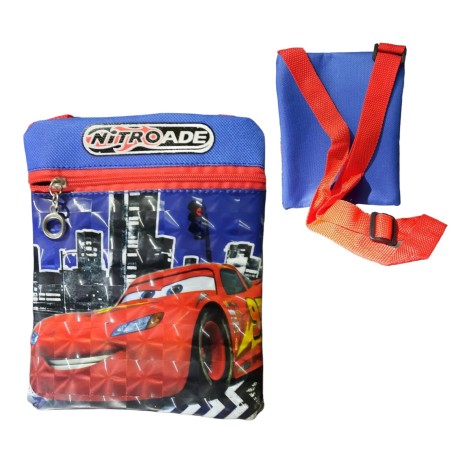 Borsa Tracollina in 3D Borsetta con Tracolla Regolabile Cars Saetta Mc Queen Disney 20x18x4 CM