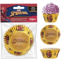Pirottini Spiderman Marvel per Cupcake e Muffin – 25 Pezzi Decorazioni Feste Bambini Supereroi