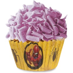 Pirottini Spiderman Marvel per Cupcake e Muffin – 25 Pezzi Decorazioni Feste Bambini Supereroi