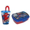 Set Pranzo Spiderman Marvel – Portamerenda e Bicchiere con Cannuccia