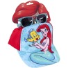 Cappello-Cappellino con visiera + occhiali sole La Sirenetta Disney Regolabile con Velcro Bambina