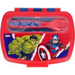 Portapranzo con Posate Avengers Marvel - Porta Merenda per Scuola e Tempo Libero