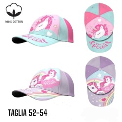 Cappello -Cappellino con visiera Unicorno Cotone Bambina