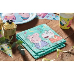 Peppa Pig Tovaglioli in Carta Originali – 20 Pezzi per Feste di Compleanno Bambini | Party Allegro, Colorato e Ufficiale