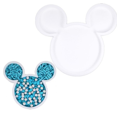 Portaconfetti Topolino in Polistirolo 35x32 cm – Vassoio Sagoma per Battesimo, Compleanno e Nascita