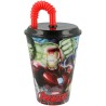 Bicchiere con Cannuccia Avengers Marvel 430 ml: Riutilizzabile e Resistente