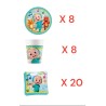 Coordinato per Feste Compleanno Cocomelon Kit Party Bambini Festa e Party