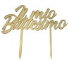 Cake Topper Il Mio Battesimo in Plexiglass Oro – Decorazione Torta Battesimo Elegante Silhouette