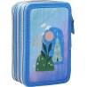 Astuccio Scuola Multiscomparto 44 Pz. Frozen & Olaf Disney con 3 Zip - Portacolori Giotto 20x13x6 cm