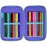Astuccio Scuola Multiscomparto 44 Pz. Frozen & Olaf Disney con 3 Zip - Portacolori Giotto 20x13x6 cm