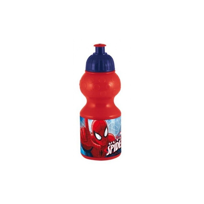 Borraccia Spiderman Marvel Sport da 400 ml in Plastica con Beccuccio - Perfetta per Scuola e Tempo Libero