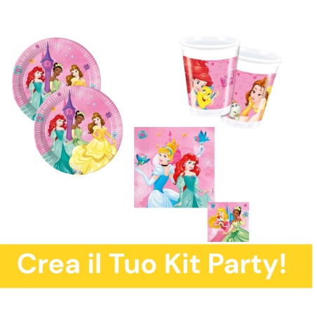 Coordinato per Feste Compleanno Principesse Disney Kit Party Bambini Festa e Party
