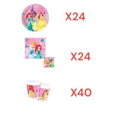 Coordinato per Feste Compleanno Principesse Disney Kit Party Bambini Festa e Party