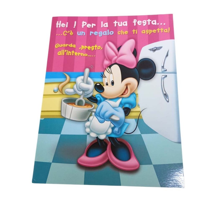 Biglietto di Auguri Compleanno Disney Minnie & Friends con Calamita – 20x14 cm con Busta Colorata