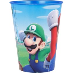 Bicchiere Plastica Super Mario Bros Nintendo 260 ml per Bambini, Ideale per Scuola e Tempo Libero
