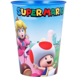 Bicchiere Plastica Super Mario Bros Nintendo 260 ml per Bambini, Ideale per Scuola e Tempo Libero