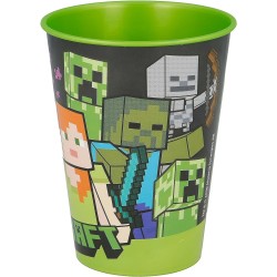 Bicchiere in Plastica Minecraft Disney 260 ml per Bambini – Ideale per Scuola e Tempo Libero